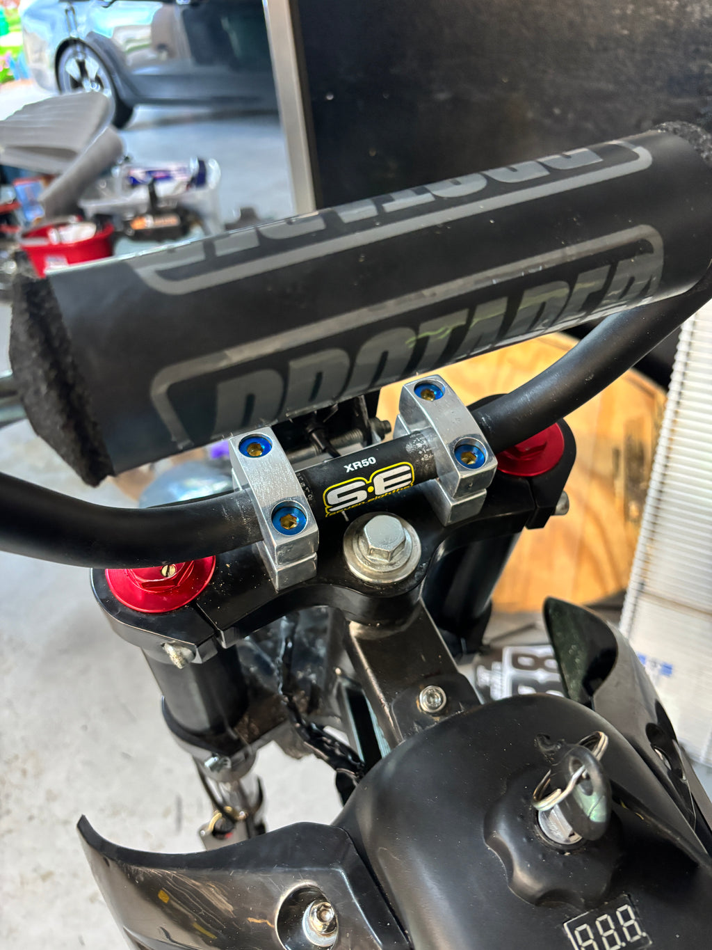 Triple Clamp Bar Mount Titanium Bolts!